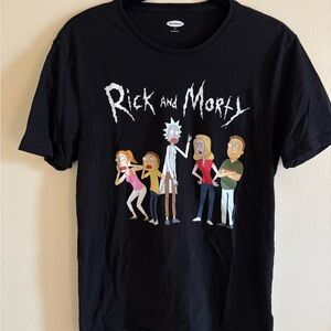 Old Navy rock and Morty Black Graphic Tee